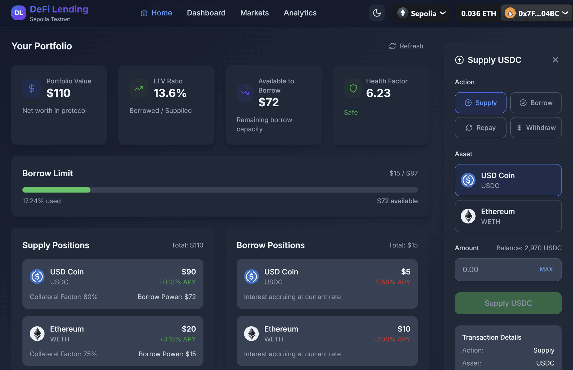 Defi Lending Protocol