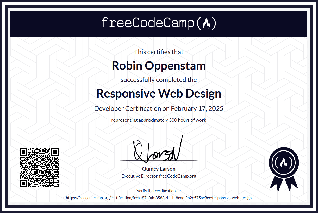 Responsive Web Design Certificate